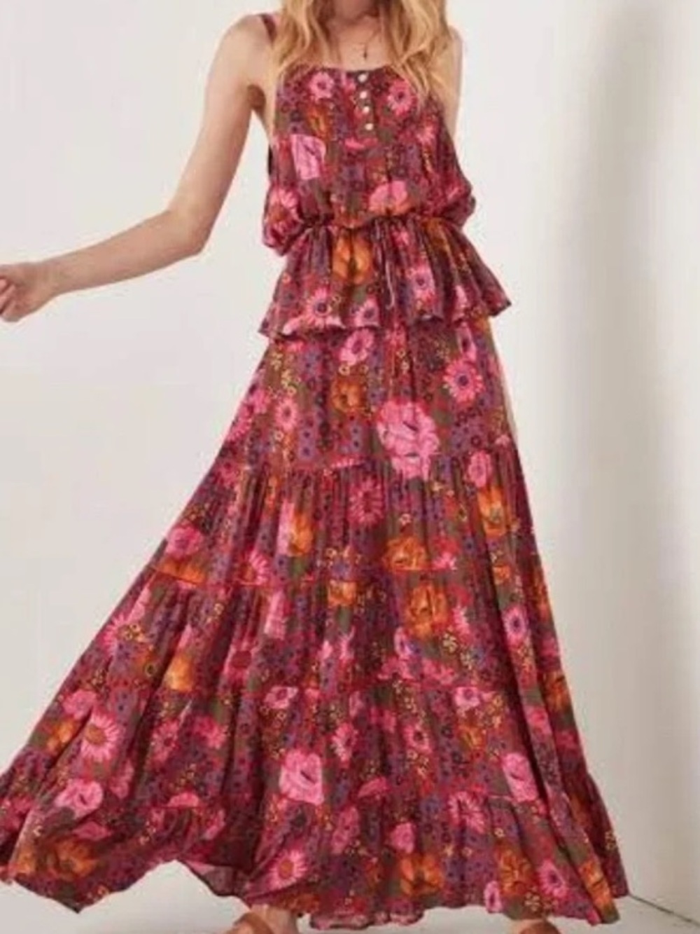 Spell Desert Daisy maxi skirt